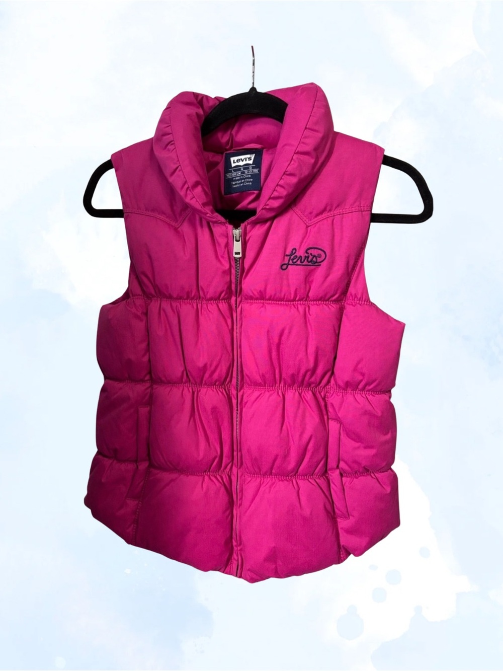 Levi's Girls Fuchsia Quilted Puffer Vest